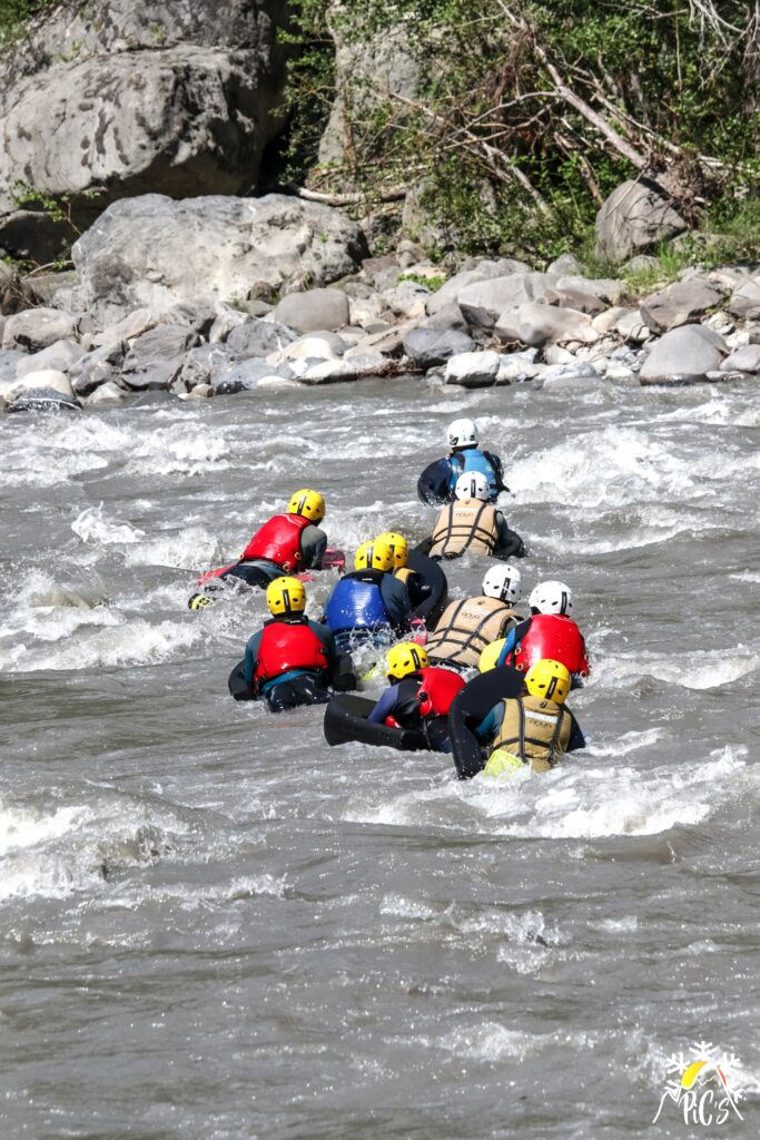 Here is some hydrospeed in Barcelonnette in the Alps with the crazy water rafting team