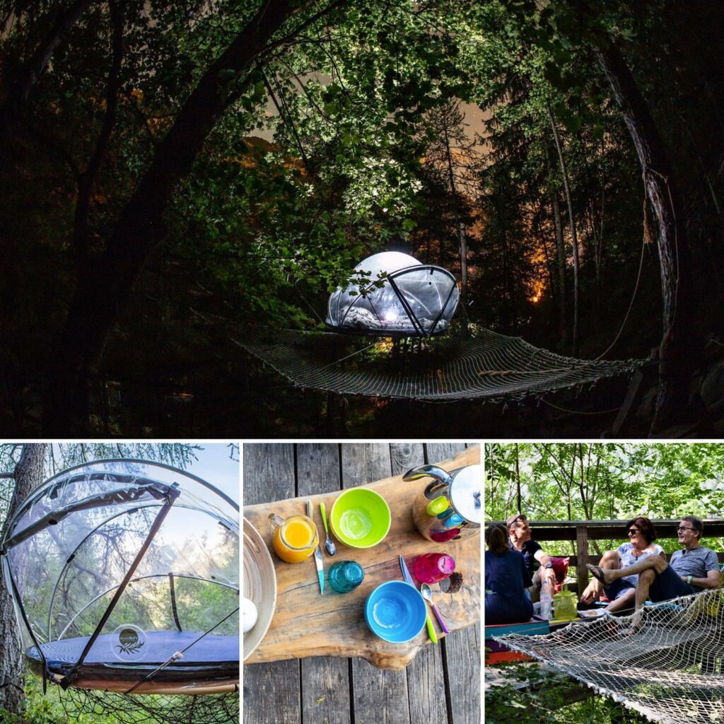 Kom slapen in een bubbel, ongewone accommodatie in Lauzet Ubaye in Barcelonnette