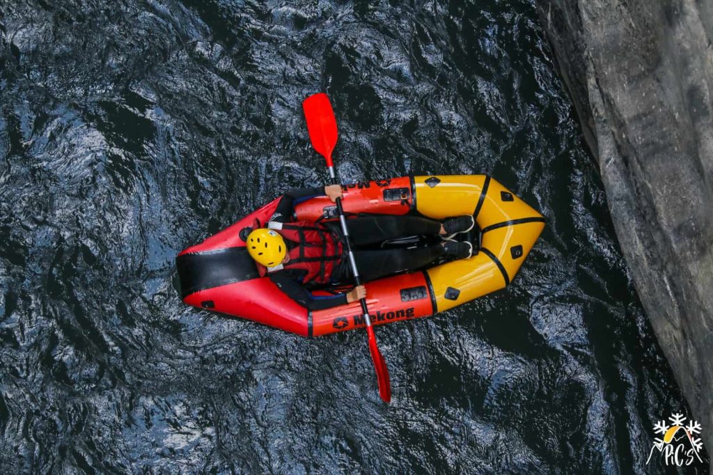 Packraft-afdaling nabij Barcelonnette