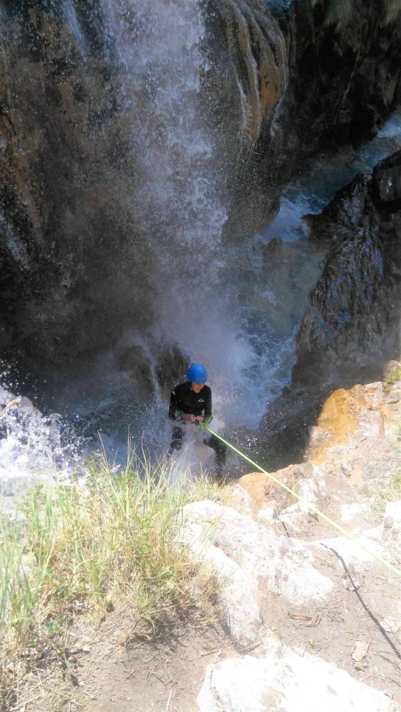 Canyon-afdaling in Barcelonnette in Ubaye