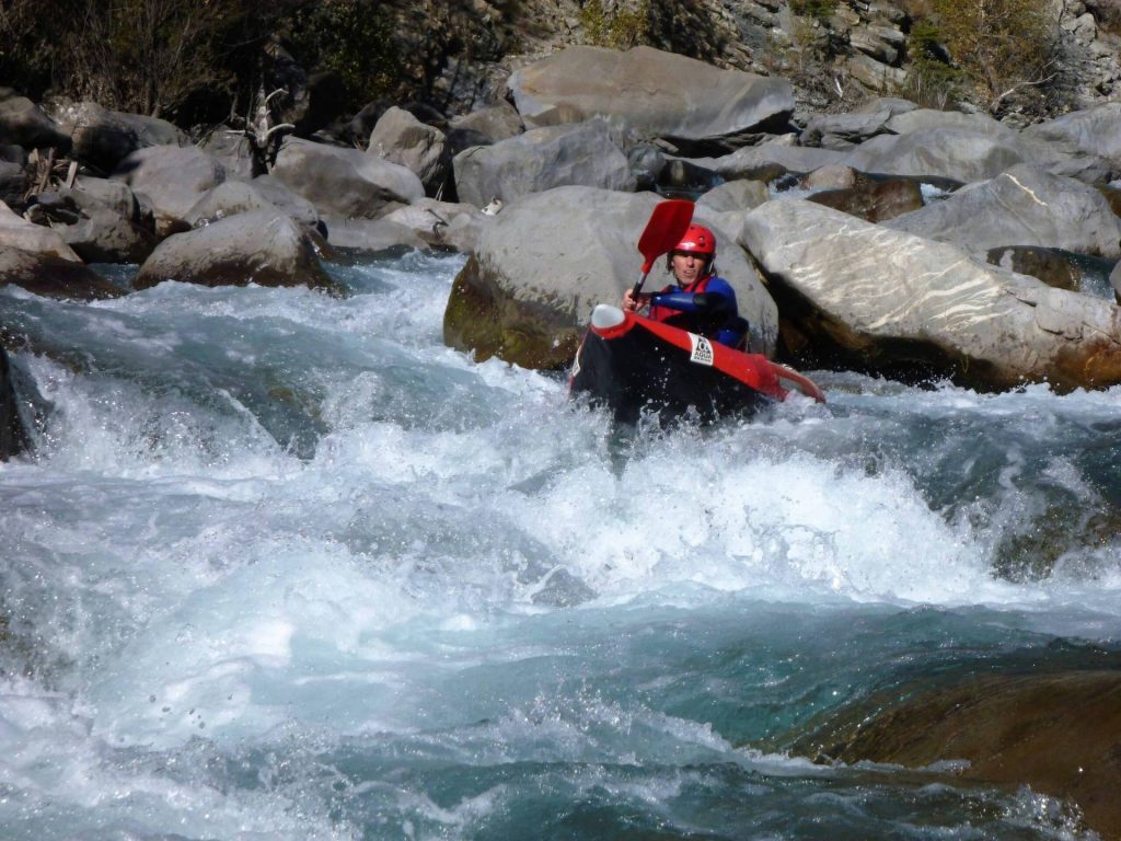 Kayaking course on the Ubaye