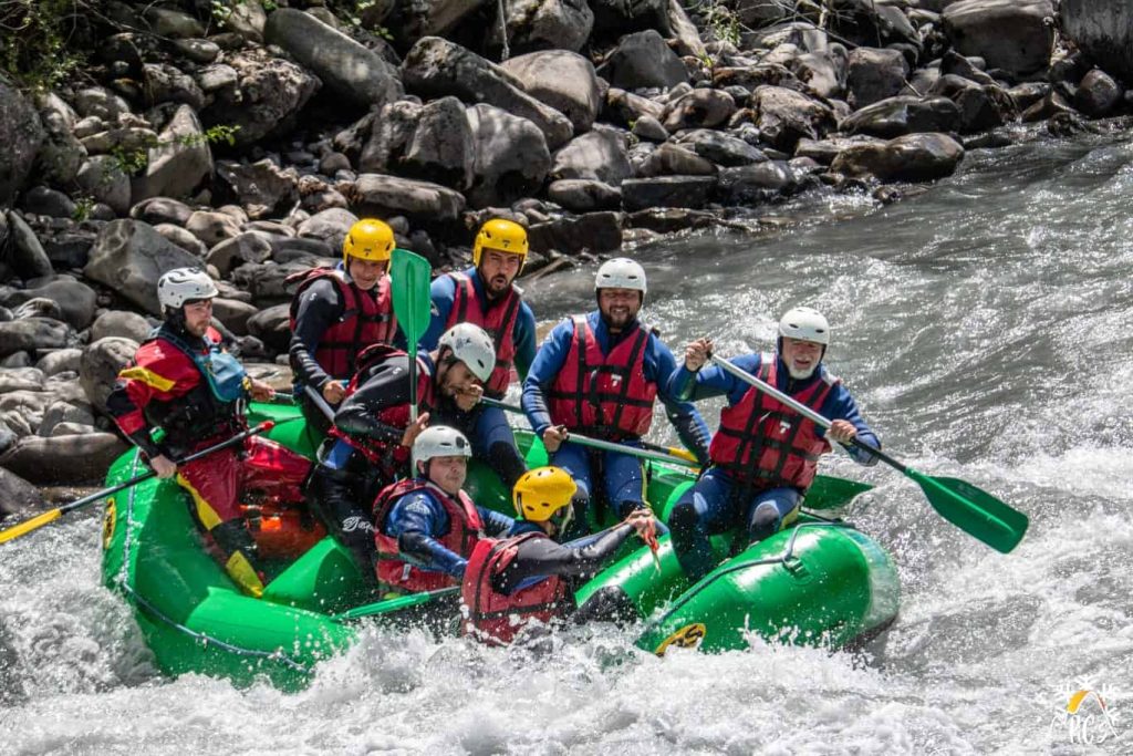 Descente en Raft sur l'Ubaye dans les Alpes de haute Provence