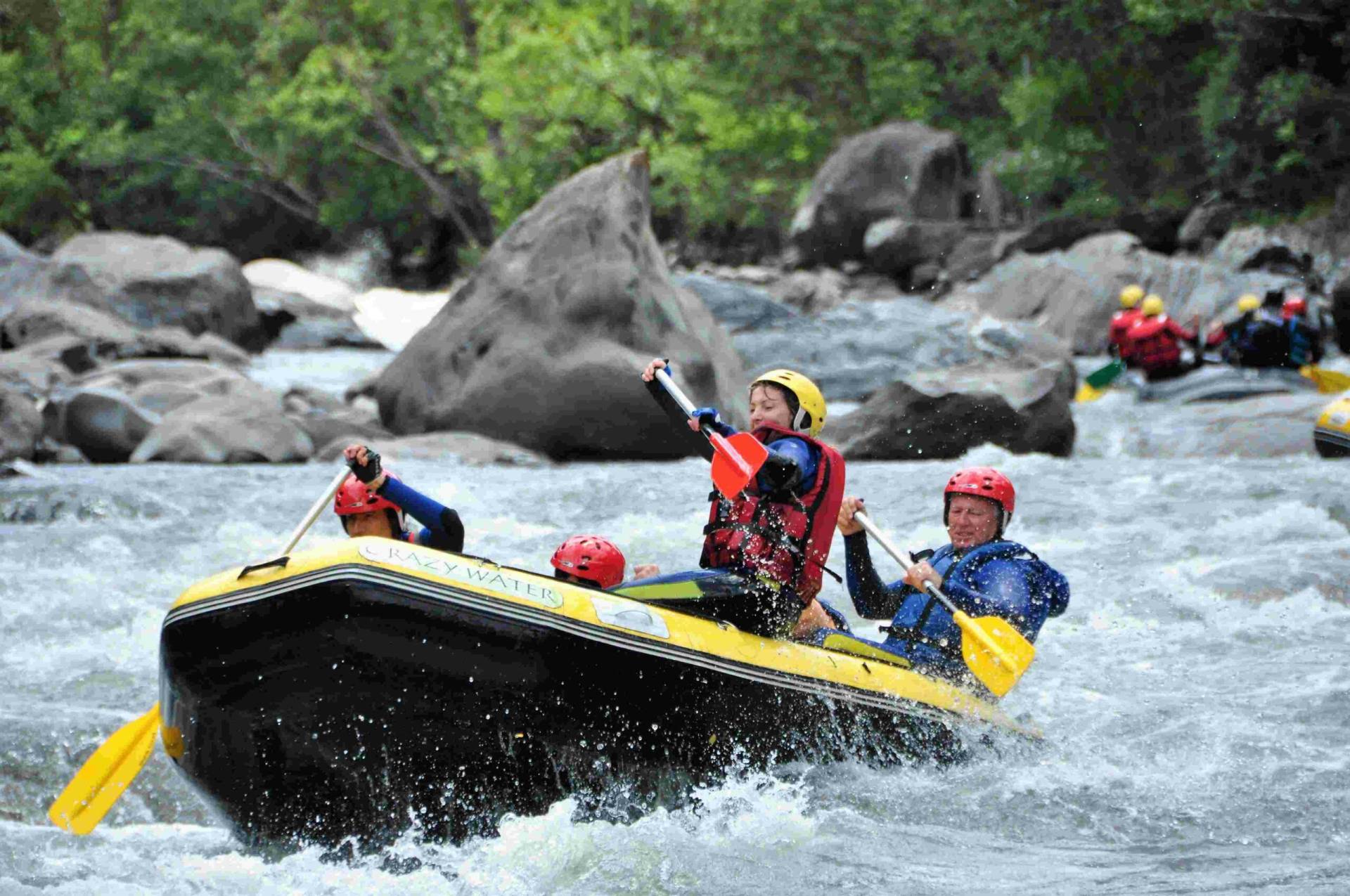 Ubaye rafting descent from Barcelonnette