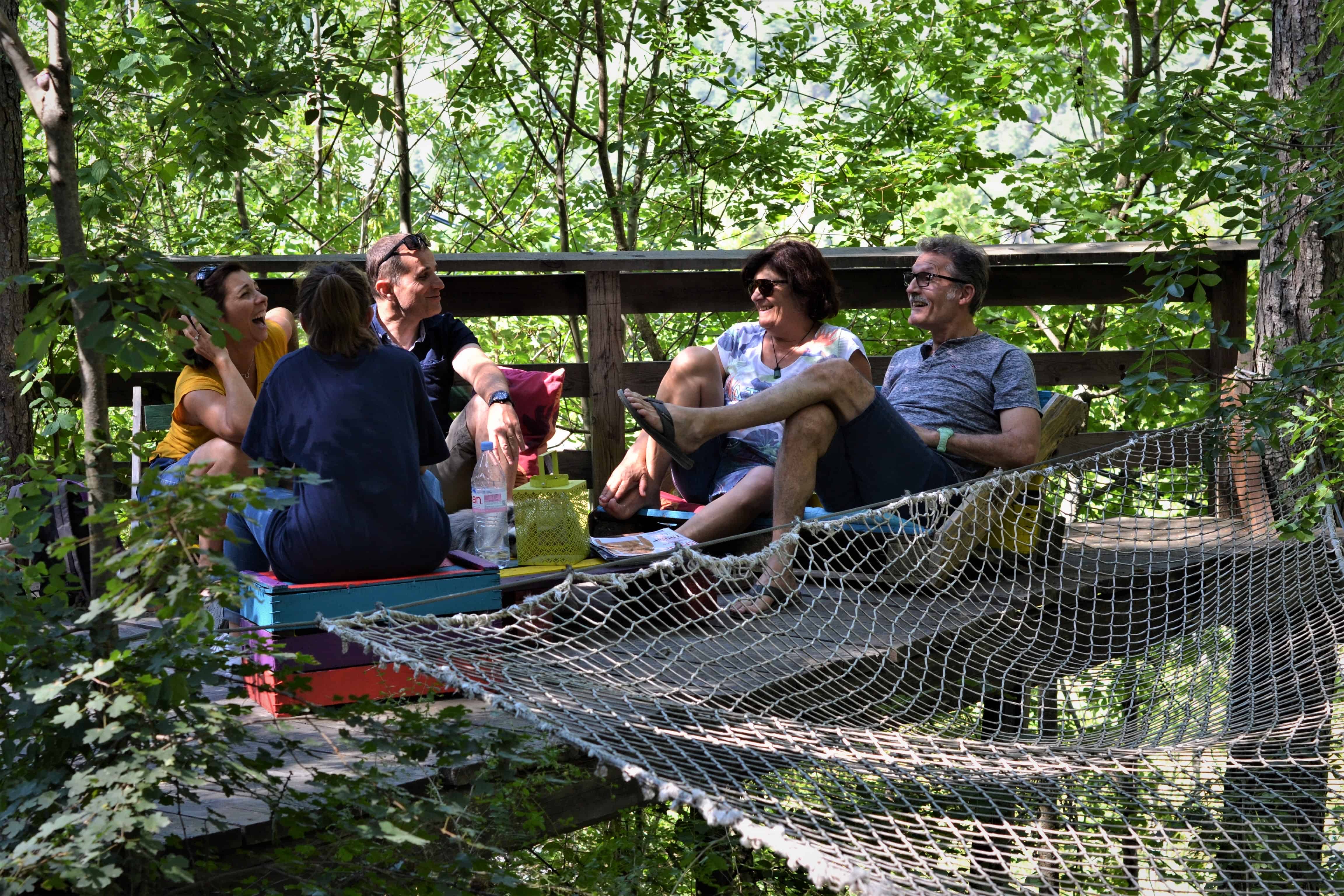 rest after rafting in Barcelonnette