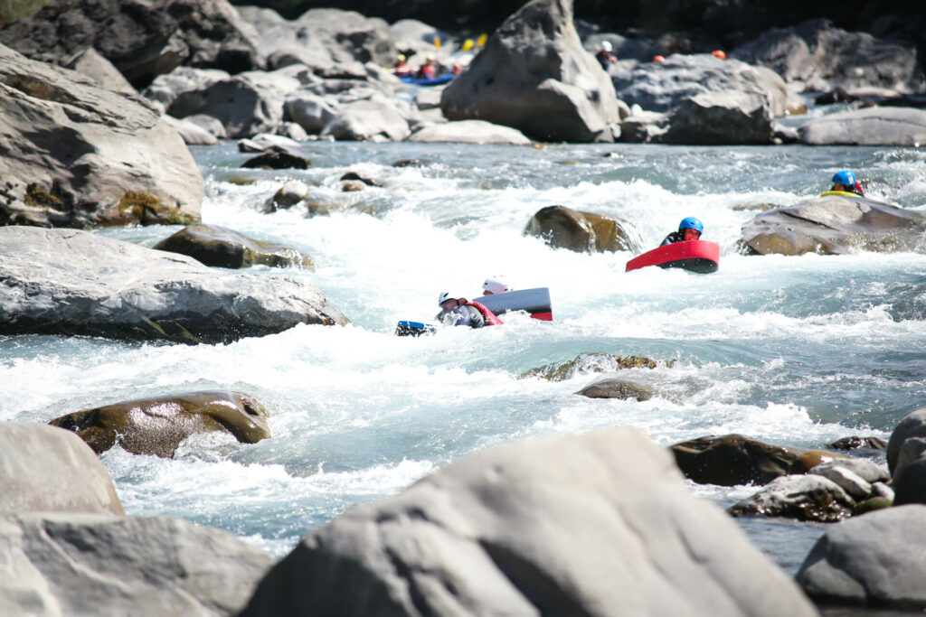 Whitewater swimming