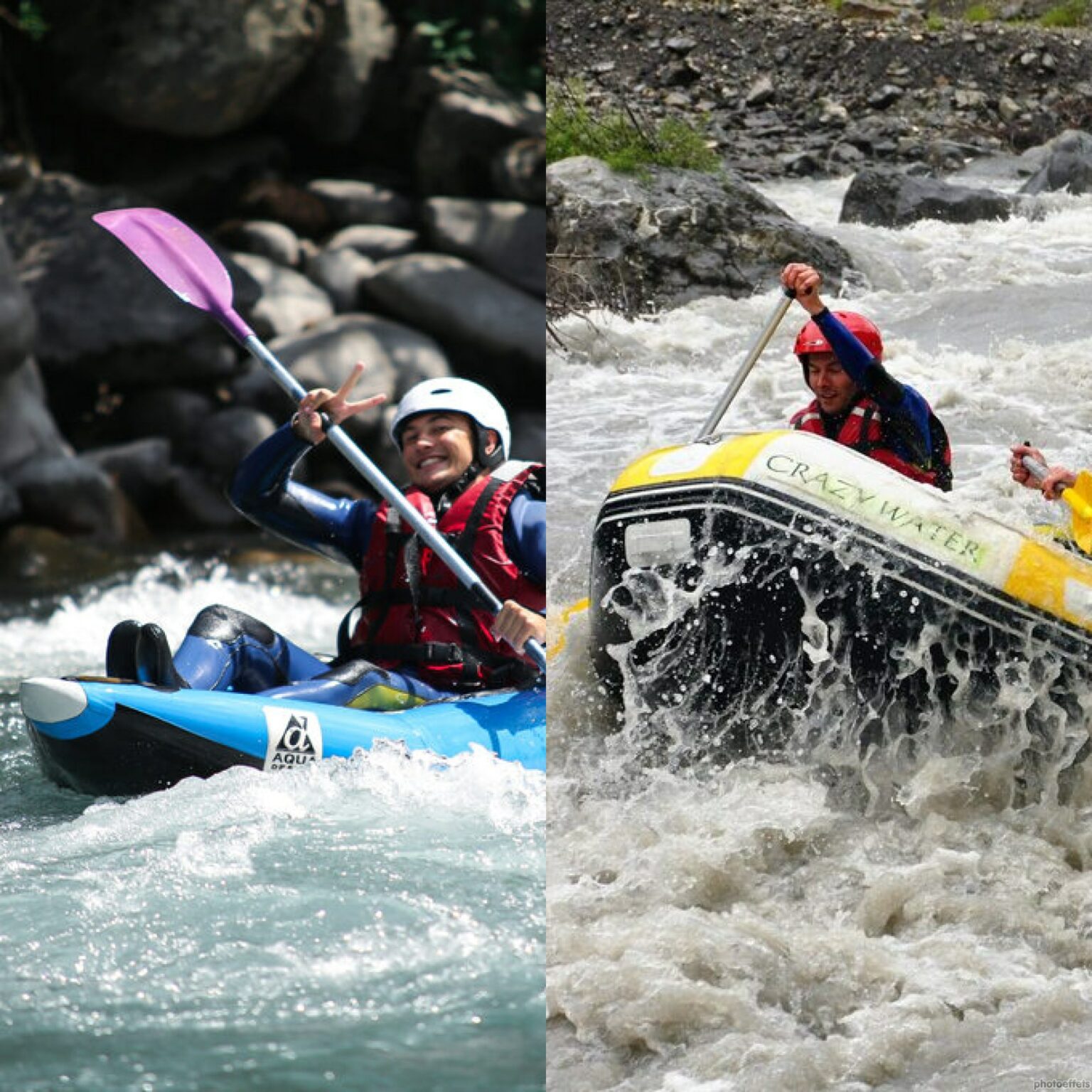 What are the differences between Kayaking and Rafting? Crazy Water