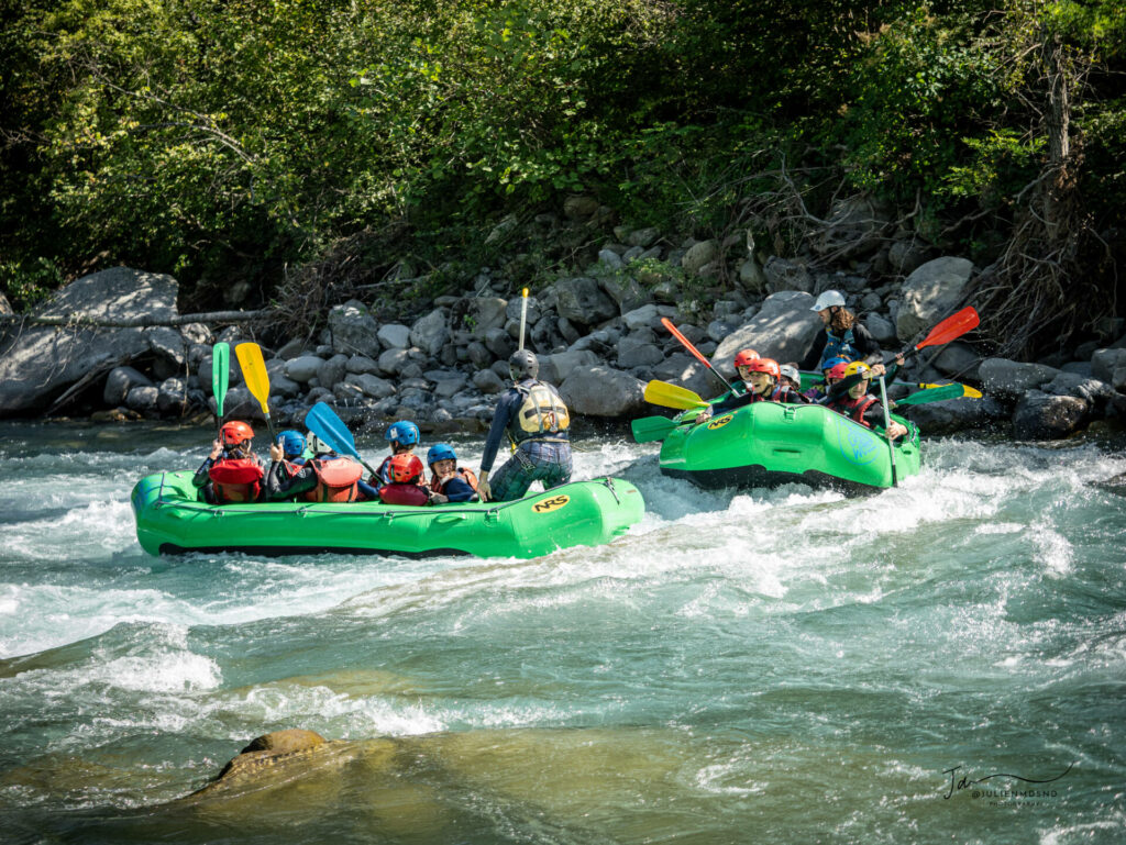 2 raft vert descende l'Ubaye 