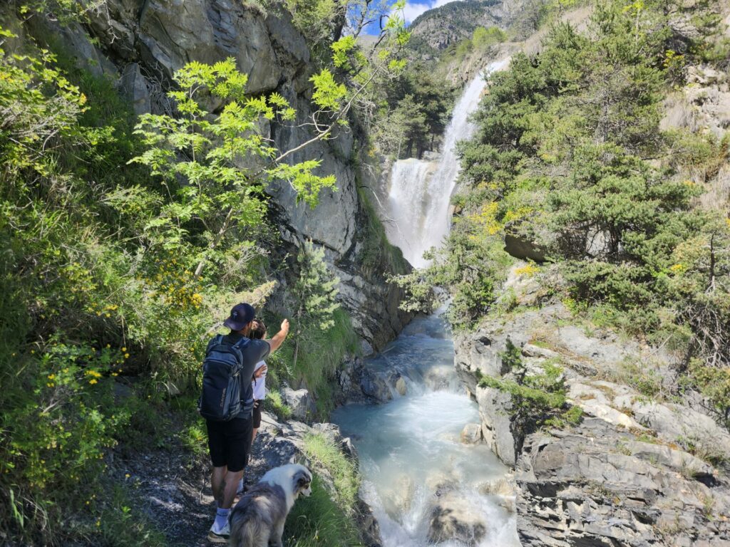 Les cascades de costeplane au Lauzet Ubaye dans les alpes de Haute Provence