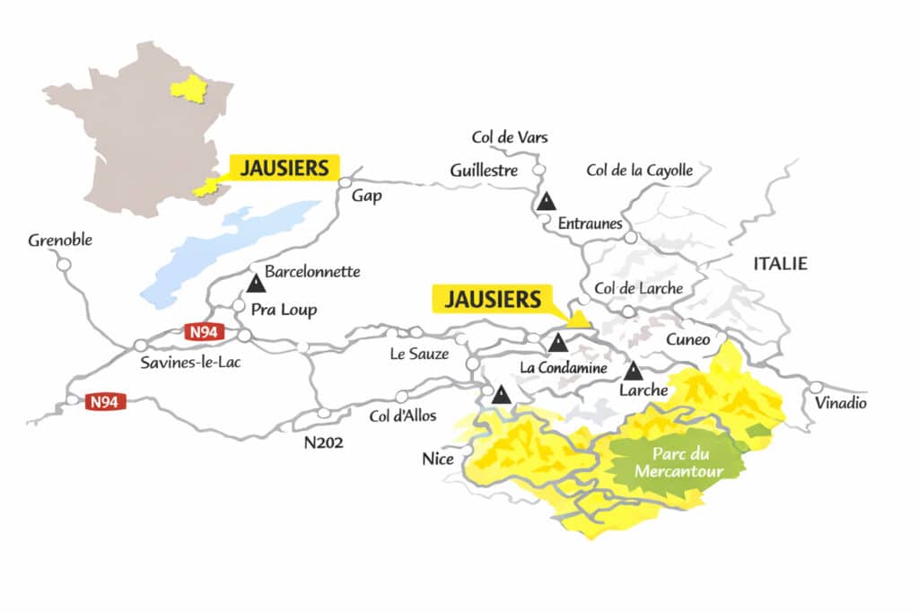 Ou se trouve Jausiers ? Carte de Jausiers